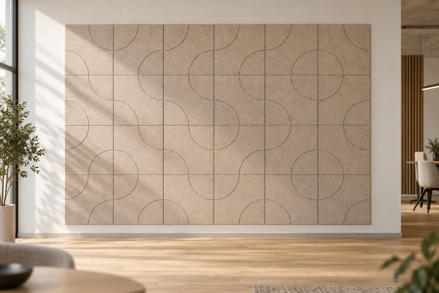 Arc Wall de frente, render ambientado desde el configurador
