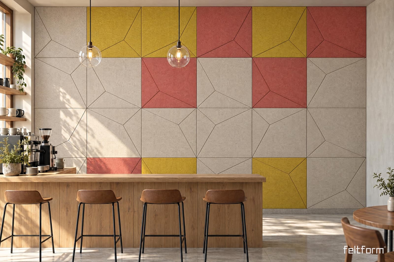 Constellations Wall de frente, render ambientado desde el configurador