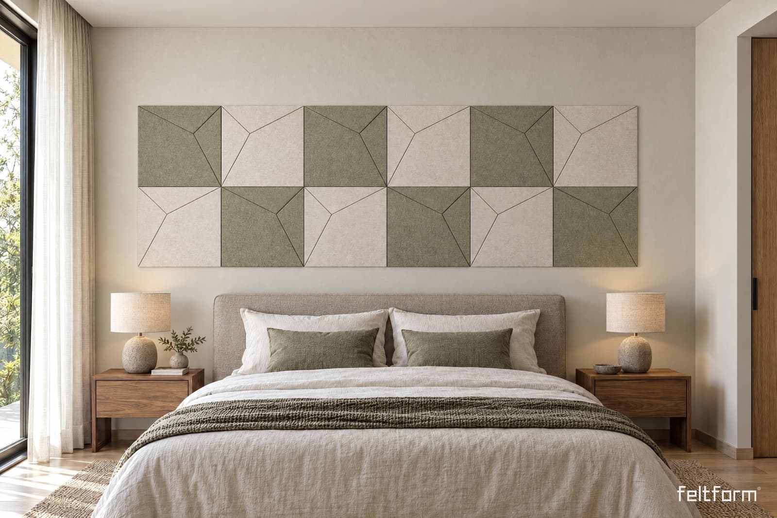 Constellations Wall de frente, render ambientado desde el configurador