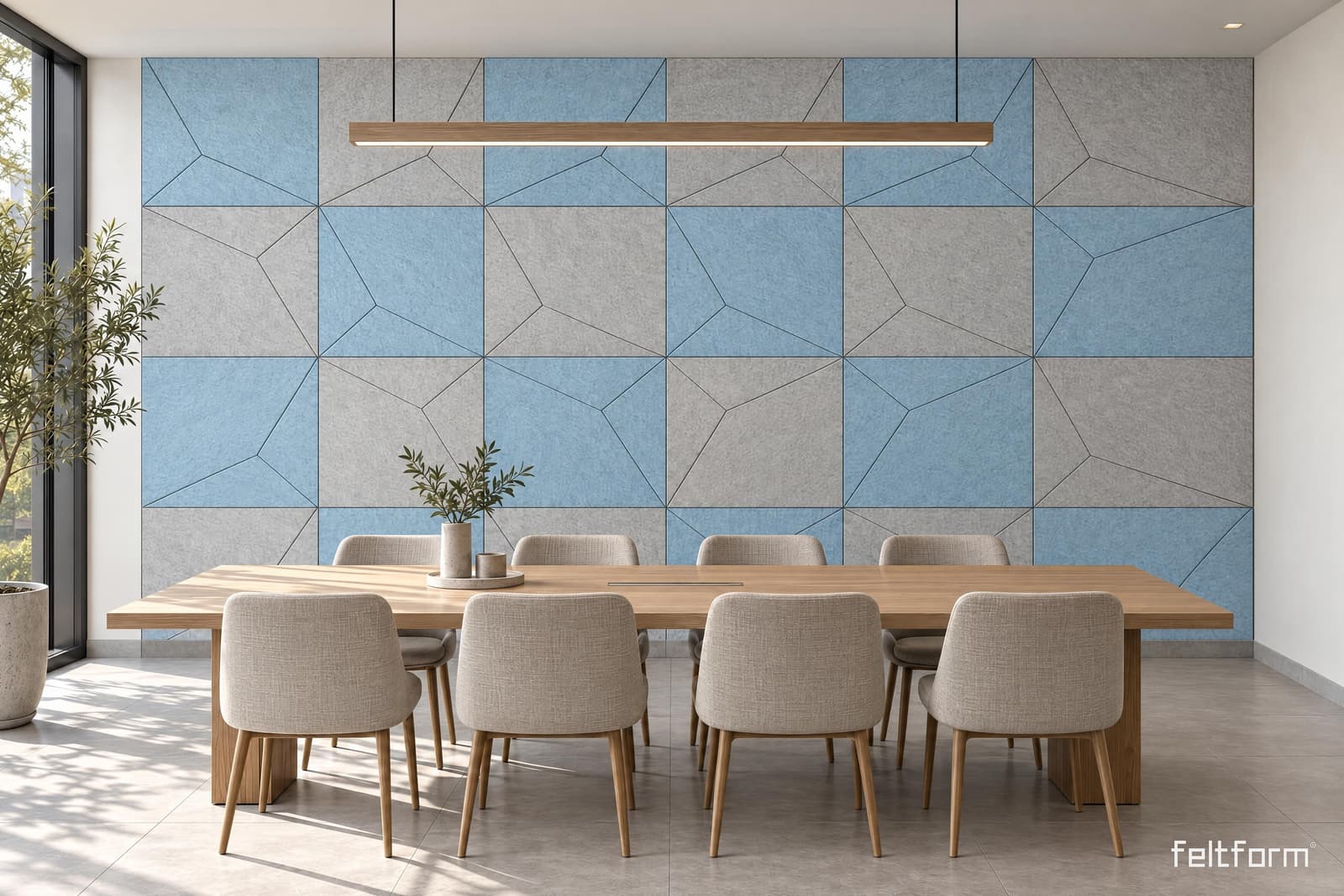 Constellations Wall de frente, render ambientado desde el configurador