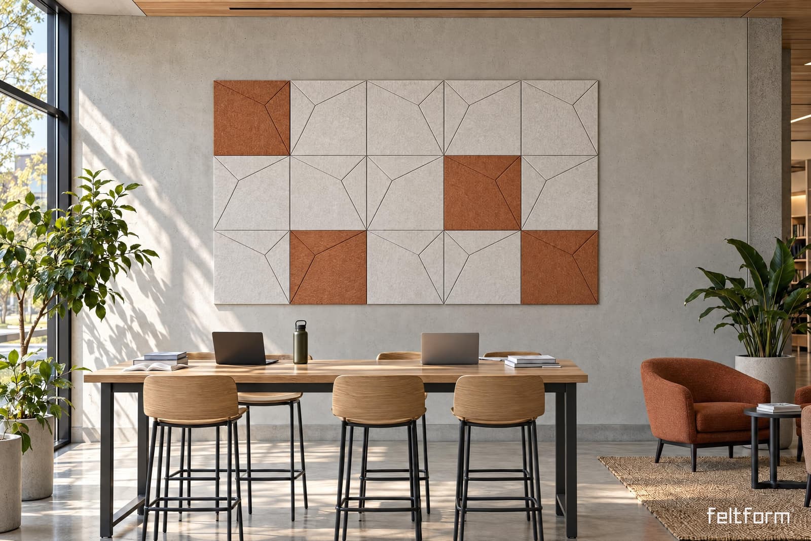 Constellations Wall de frente, render ambientado desde el configurador