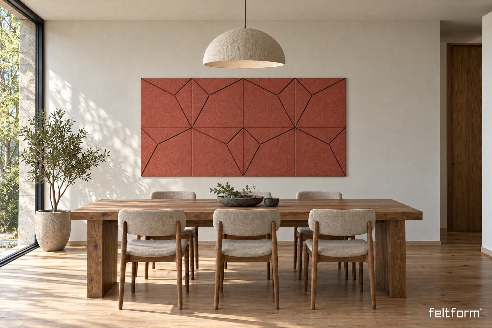 Constellations Wall de frente, render ambientado desde el configurador