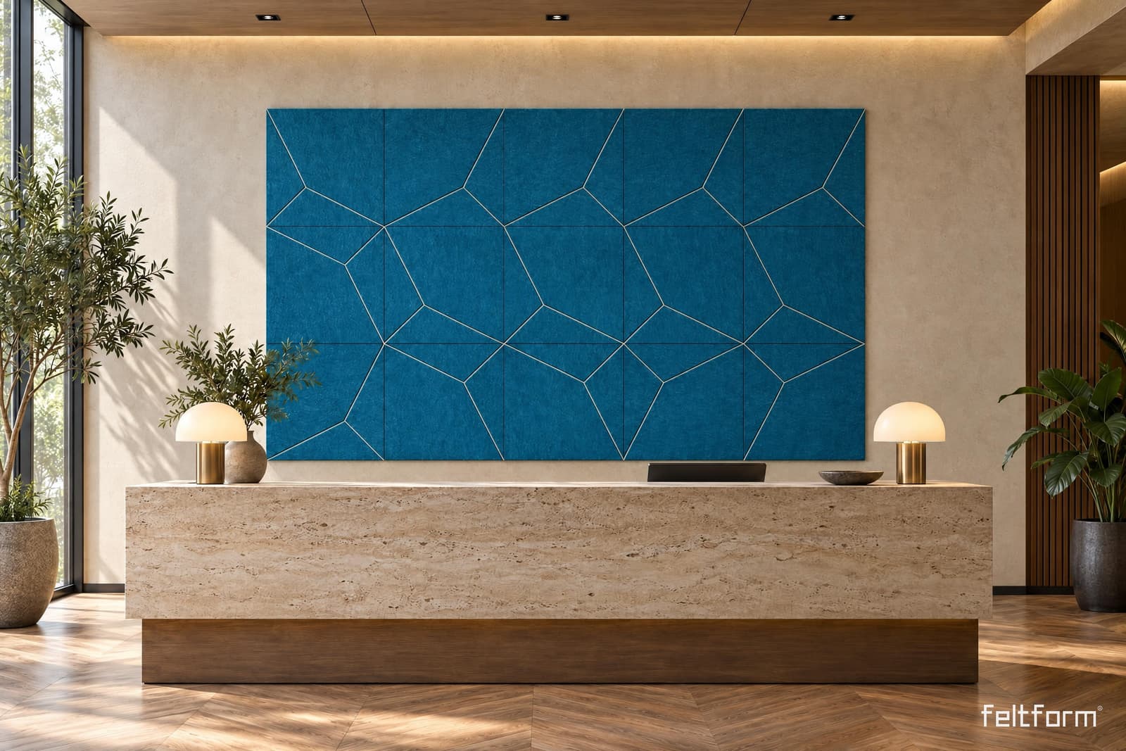 Constellations Wall de frente, render ambientado desde el configurador