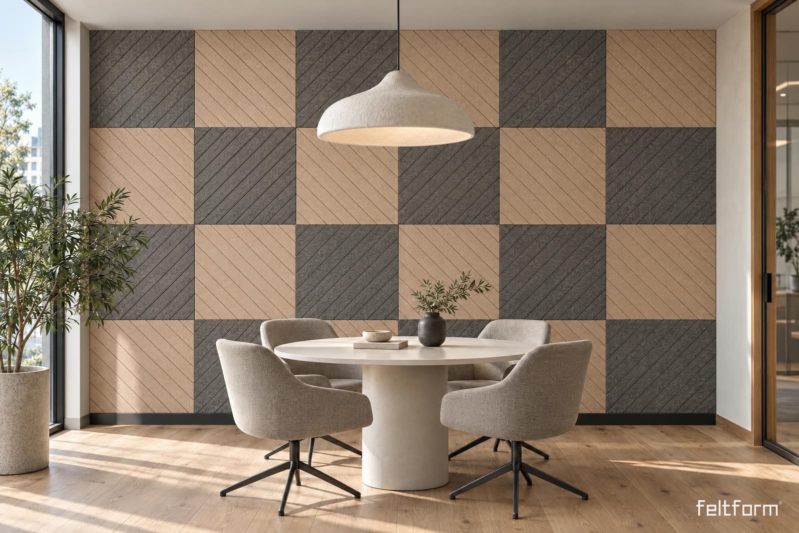 Diagonals Wall de frente, render ambientado desde el configurador
