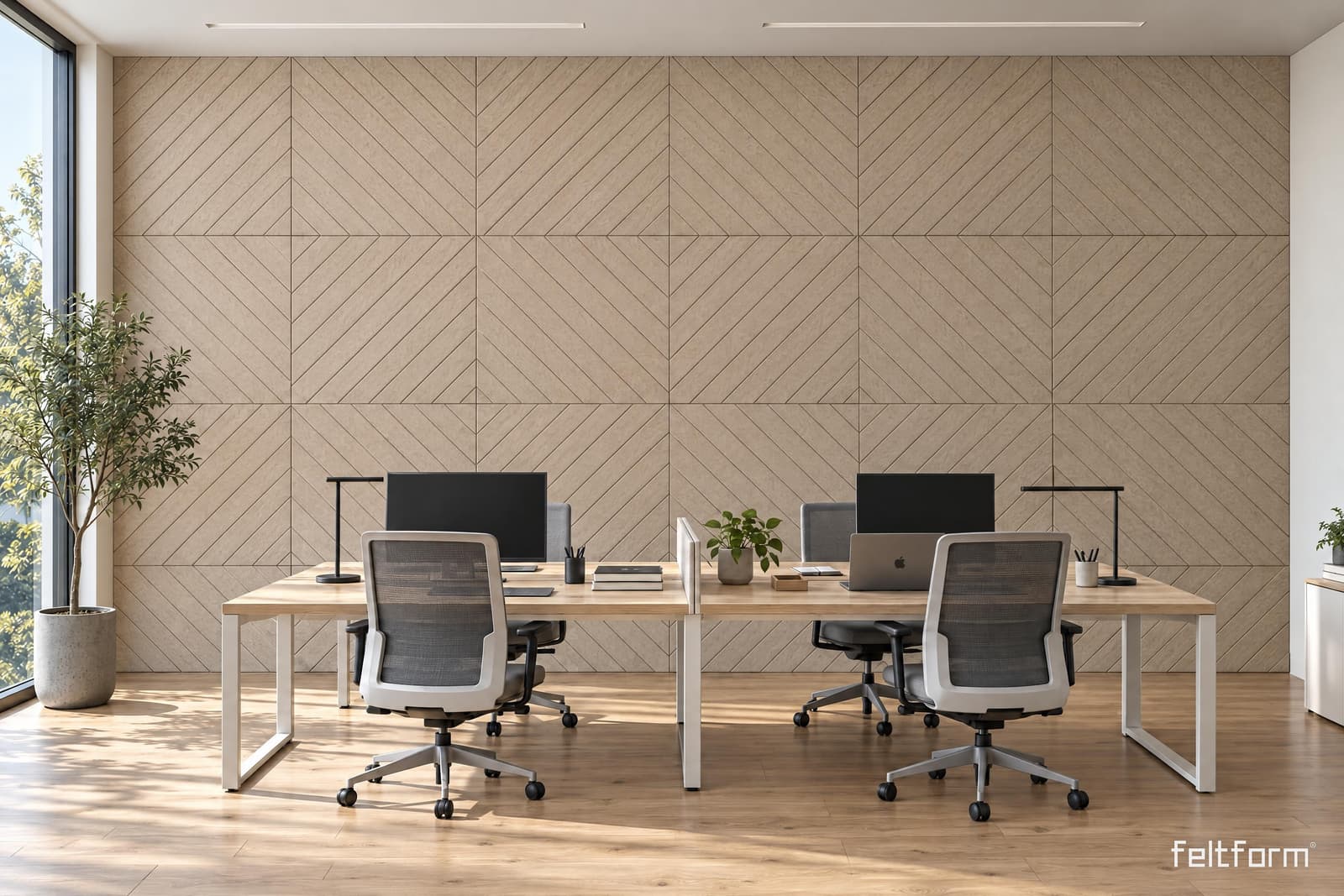 Diagonals Wall de frente, render ambientado desde el configurador