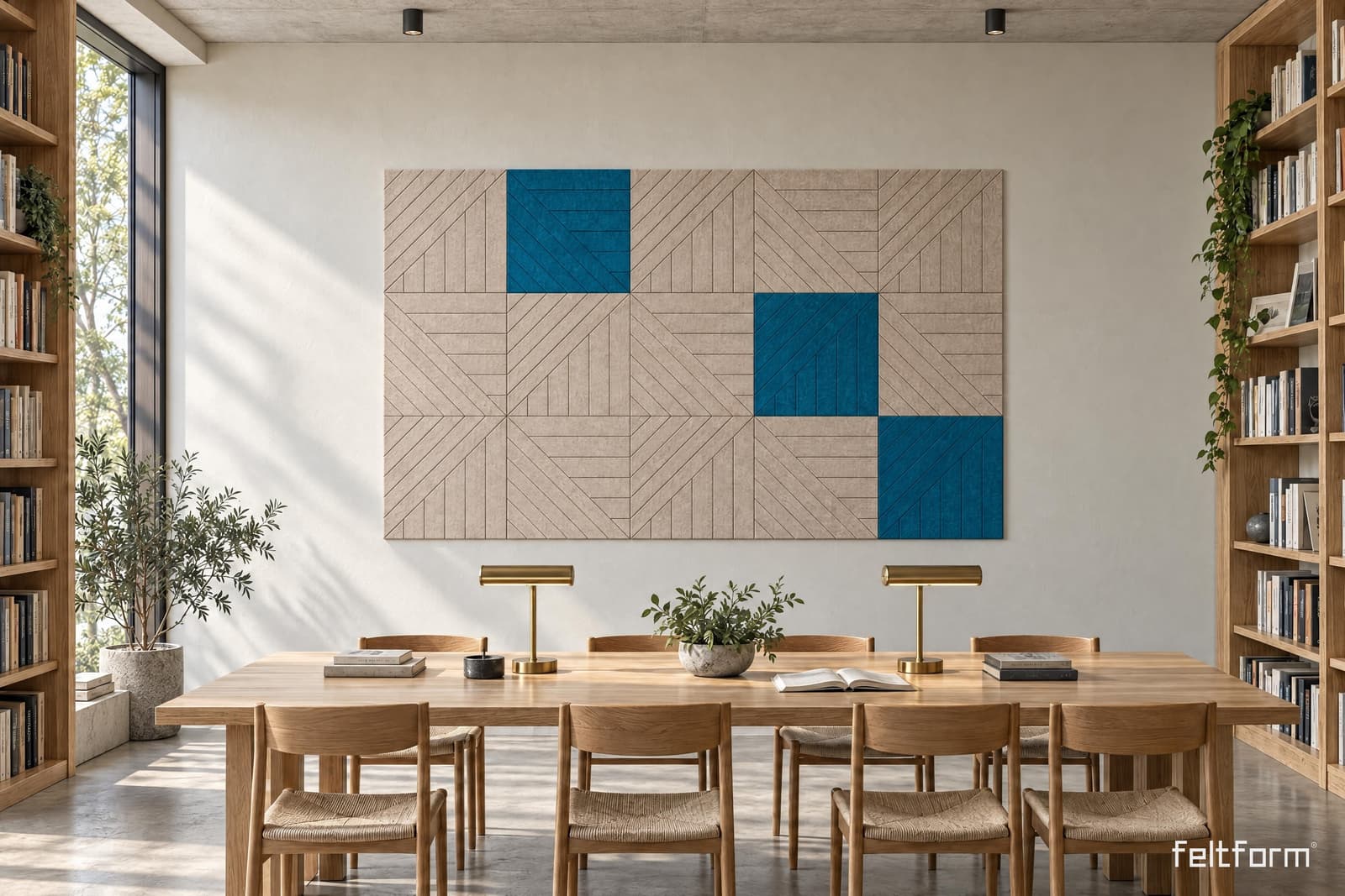 Doublelines Wall de frente, render ambientado desde el configurador