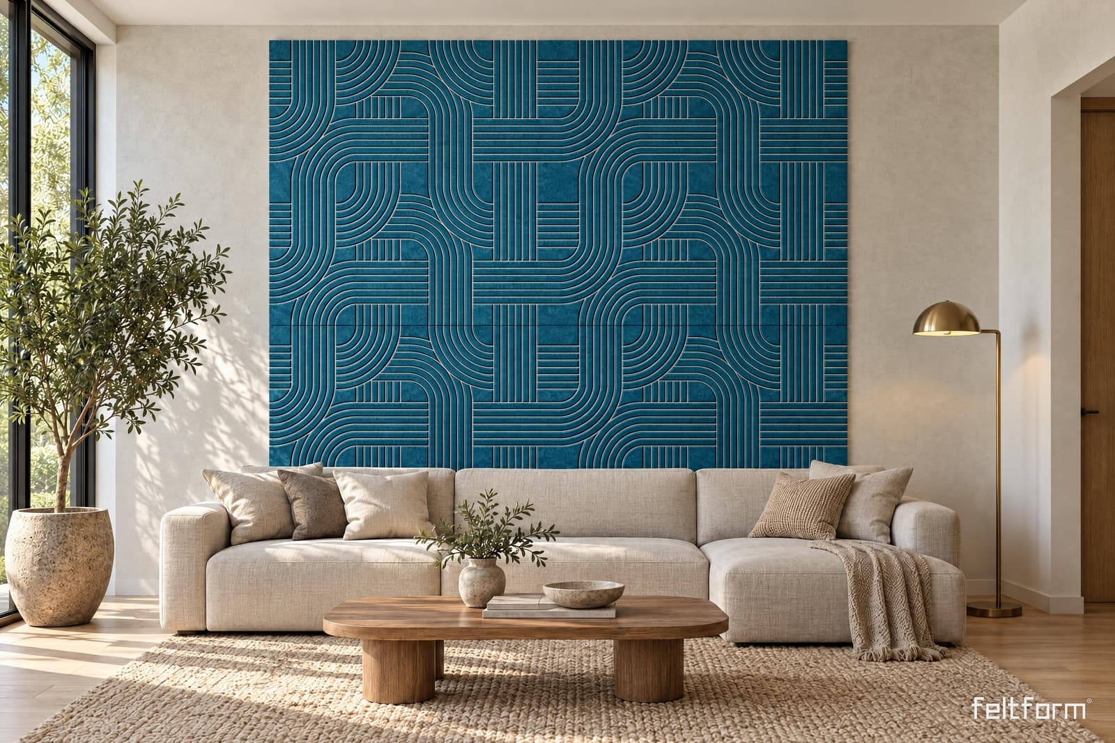 Interlock de frente, render ambientado desde el configurador