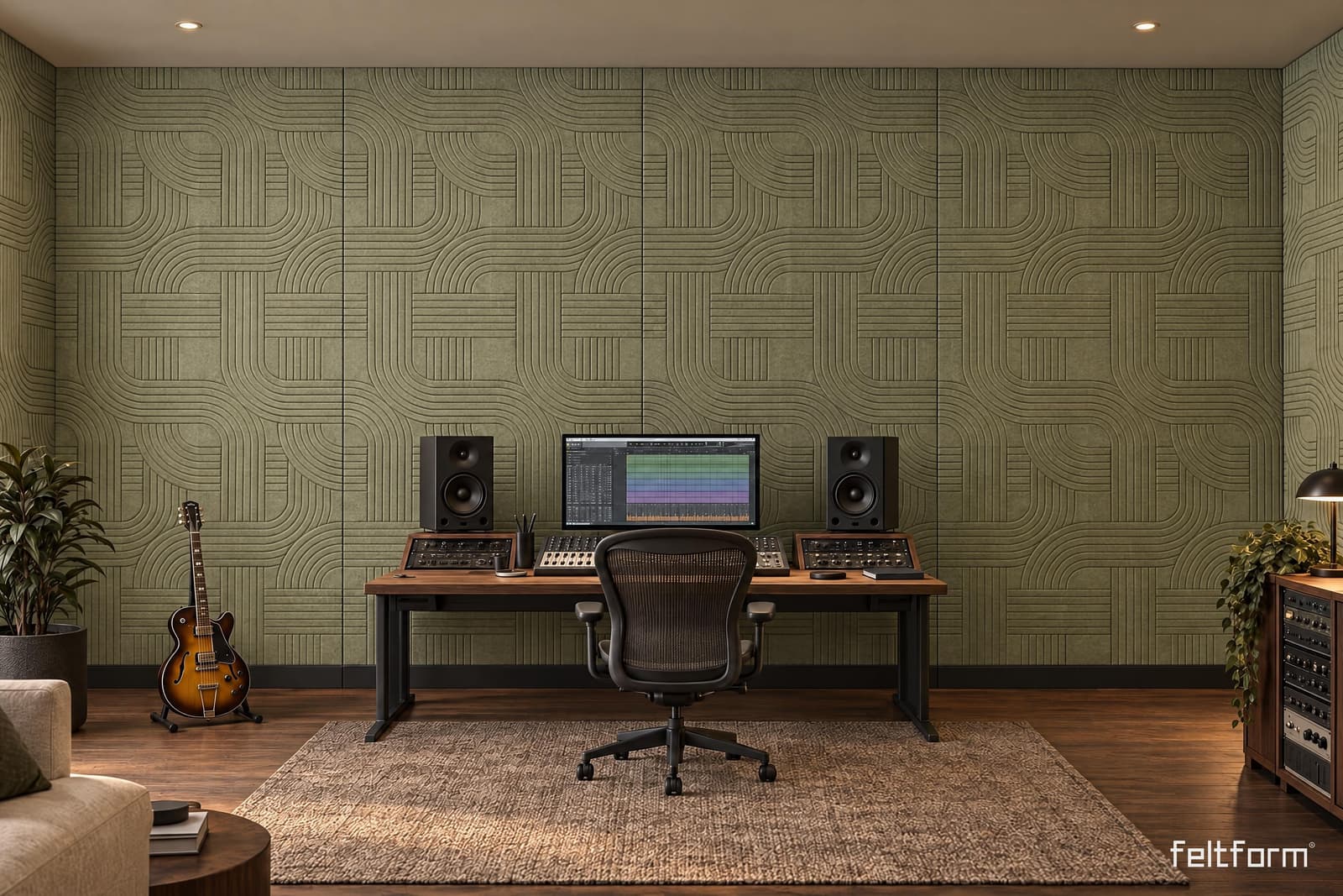 Interlock de frente, render ambientado desde el configurador