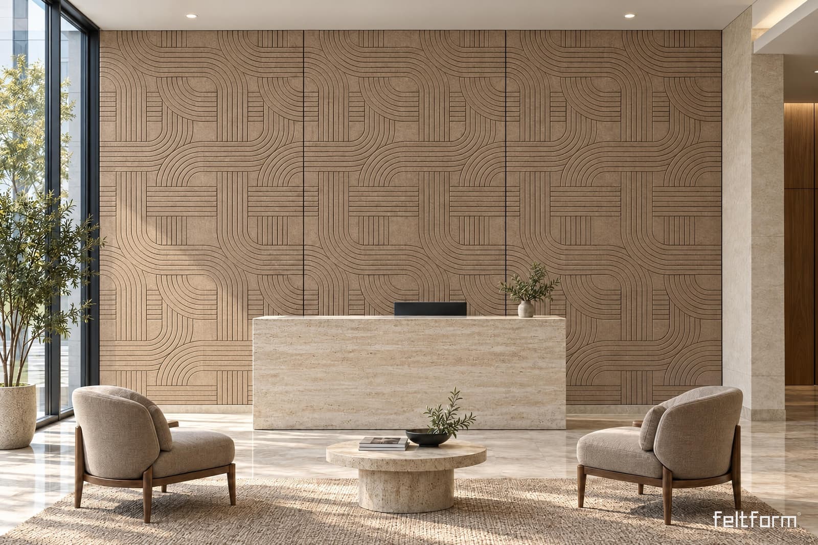 Interlock de frente, render ambientado desde el configurador