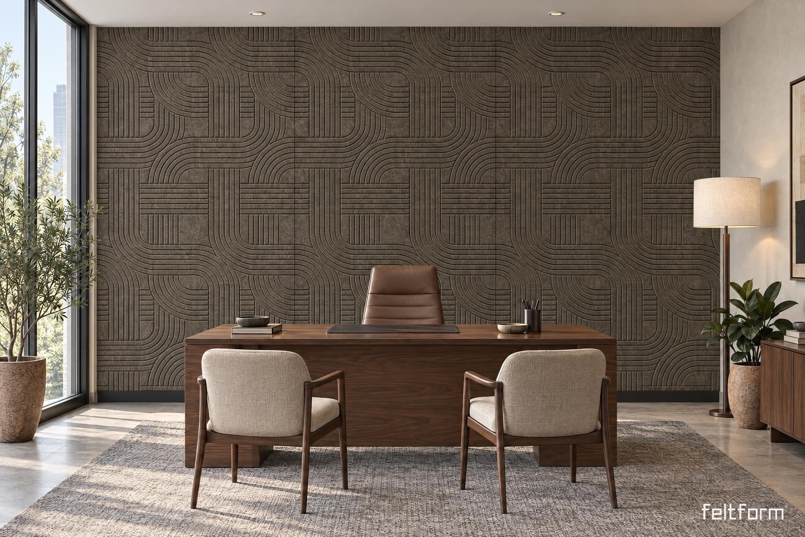 Interlock de frente, render ambientado desde el configurador