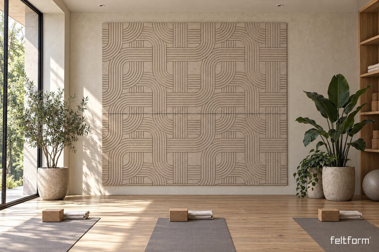 Interlock de frente, render ambientado desde el configurador