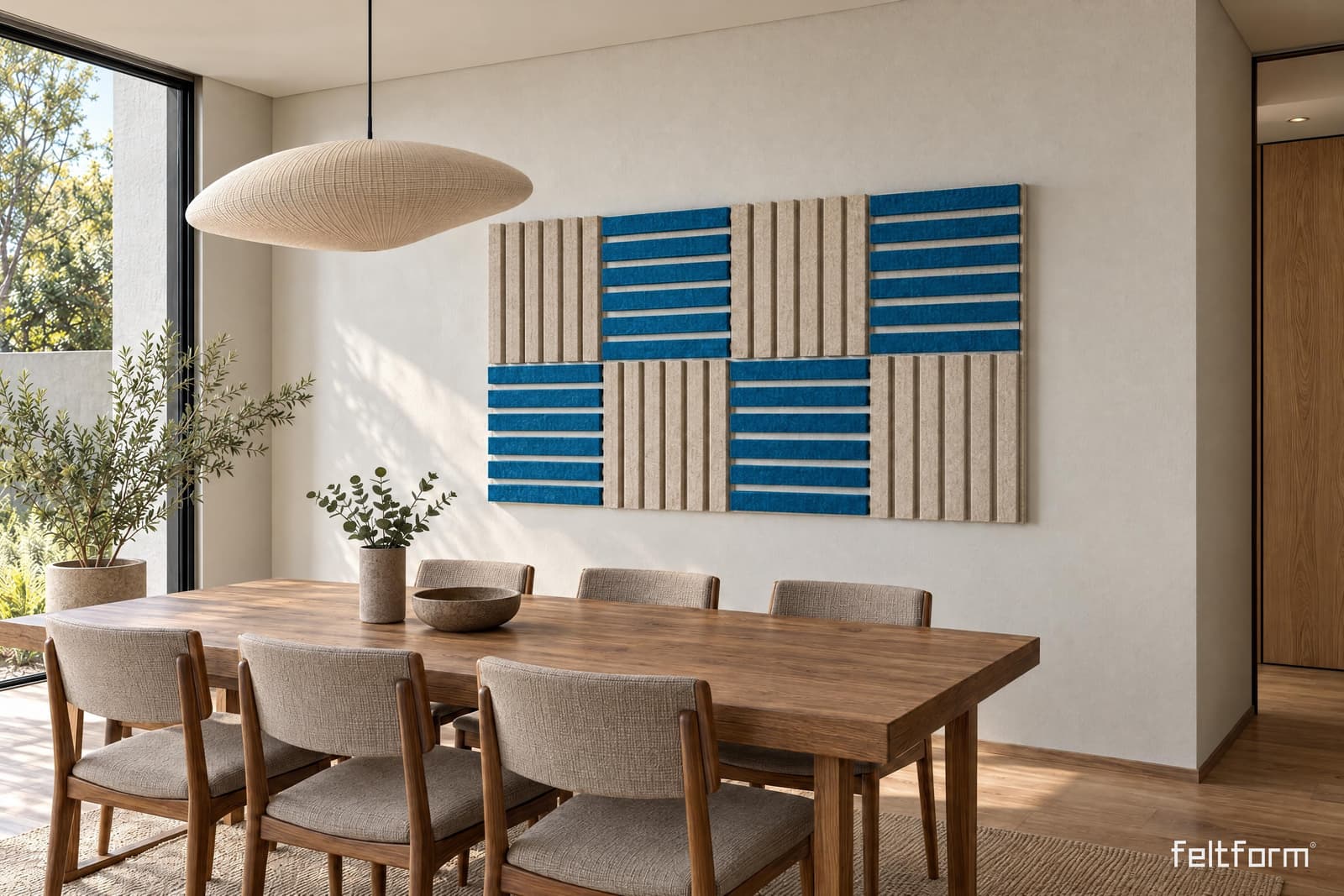 Nota Mosaico de frente, render ambientado desde el configurador