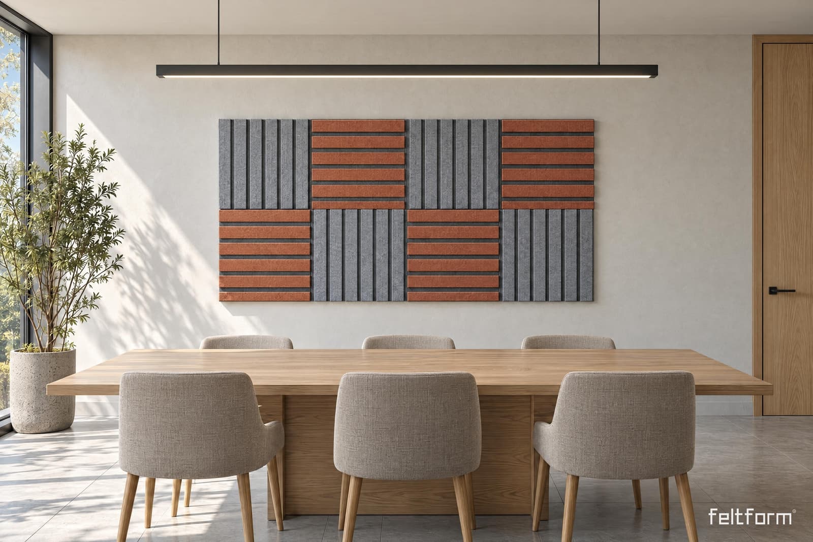 Nota Mosaico de frente, render ambientado desde el configurador