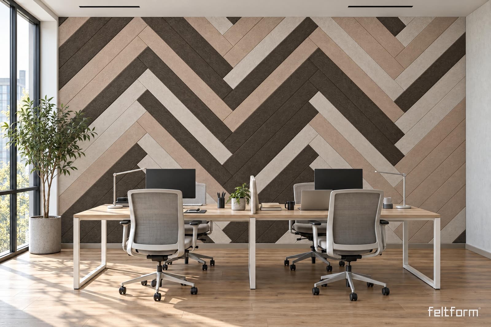 Tweed de frente, render ambientado desde el configurador