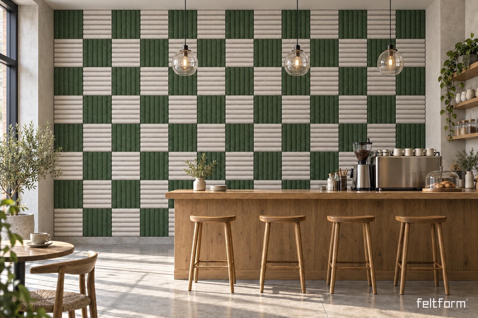 Volta Mosaico de frente, render ambientado desde el configurador