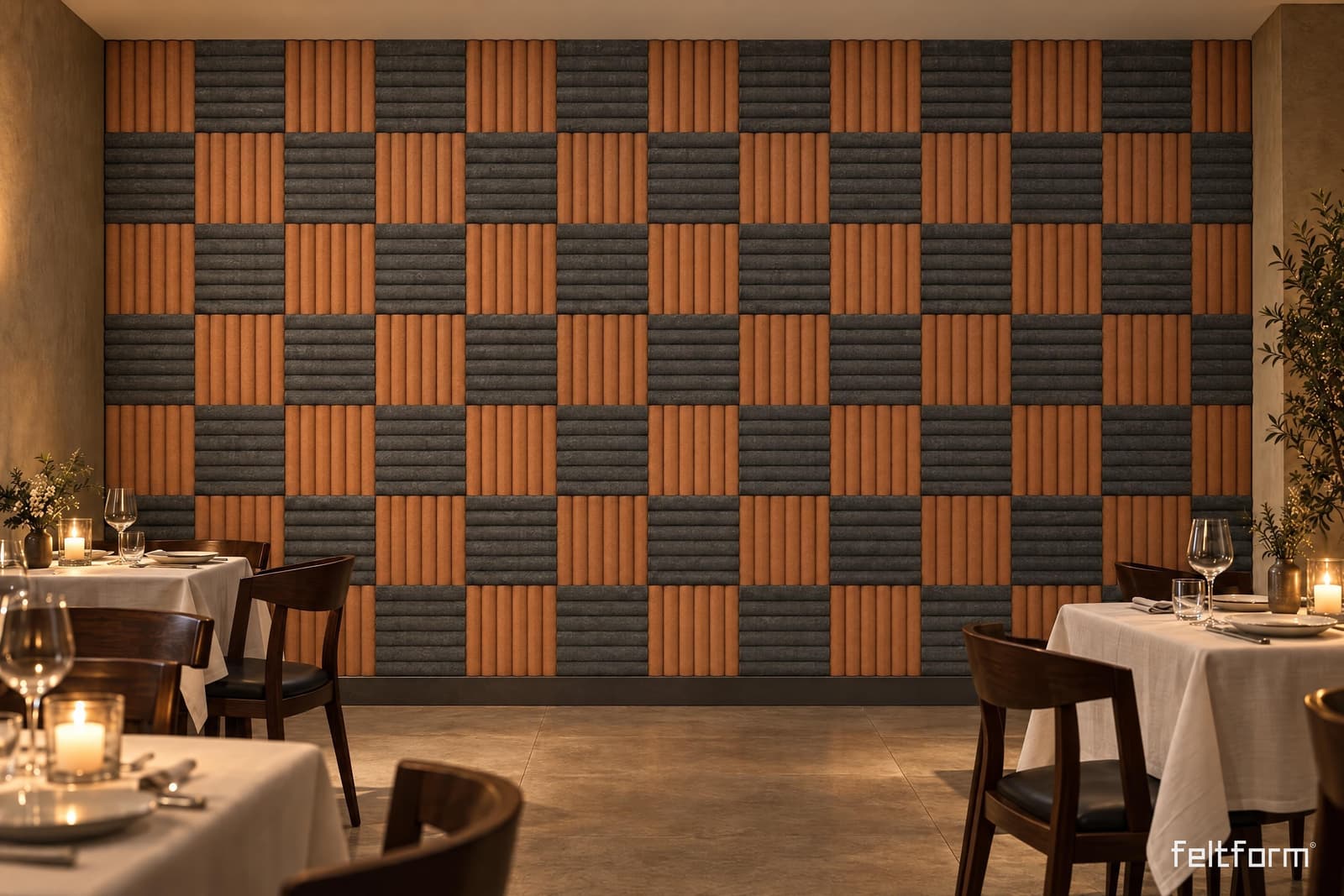 Volta Mosaico de frente, render ambientado desde el configurador