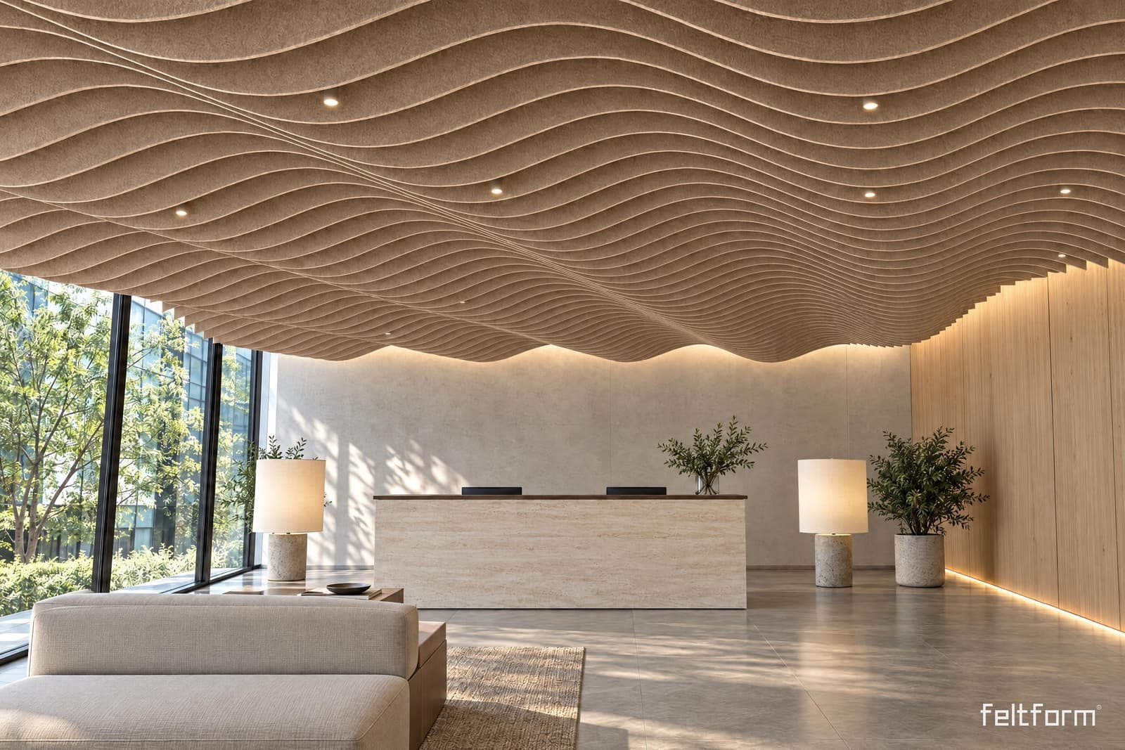 Wave de frente, render ambientado desde el configurador