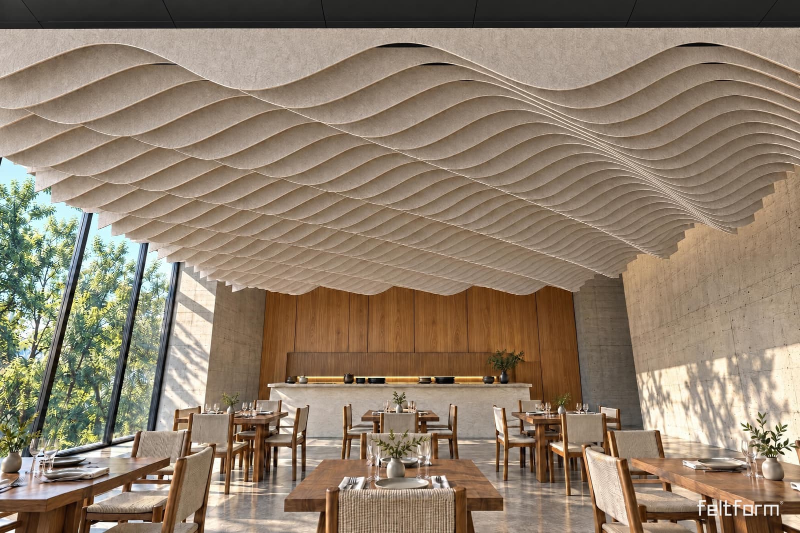 Wave de frente, render ambientado desde el configurador