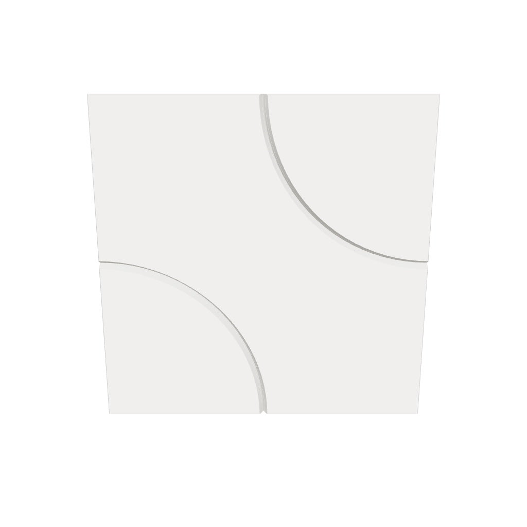 Arc plafón 60x60 laminado · 24 mm — modelo 3D Feltform