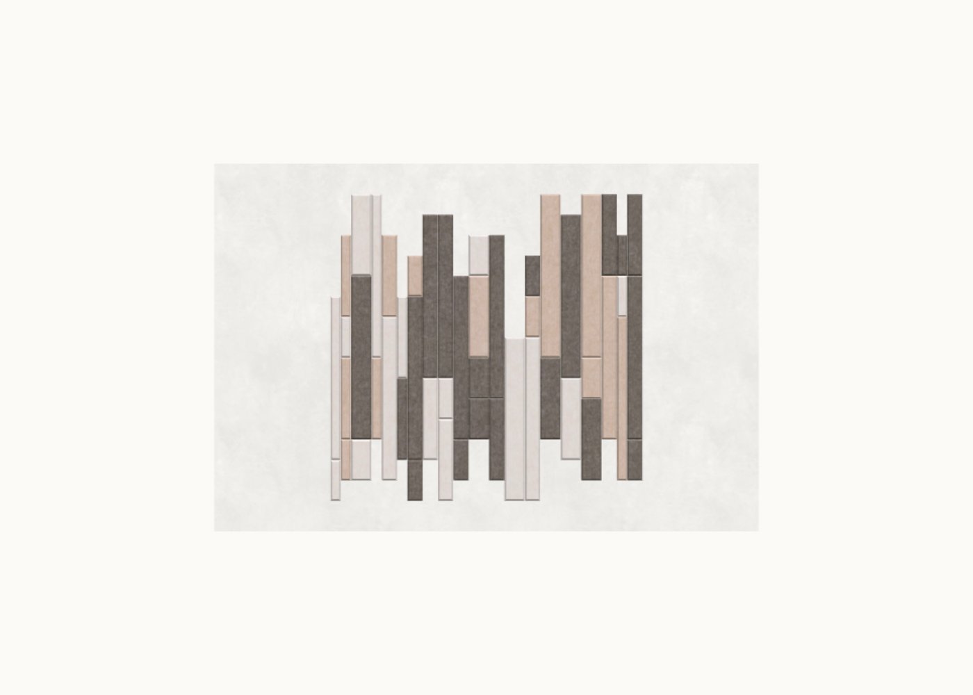 Composición Plank apilada — duelas acústicas de fieltro Feltform